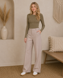 Luxe Ribbed Long Sleeve Crew Sweater