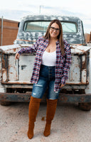 Cool As Ice Long Sleeve Plaid Top | S-2X, 3 Colors!-Long Sleeve Tops-Rae Collective, Women's Online Fashion Boutique Located in Phoenix, Arizona (Scottsdale Area)