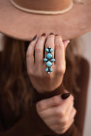 Elite Baddie Desert Empress Larimar Sterling Silver Gemstone Ring
