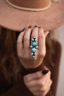 Elite Baddie Desert Empress Larimar Sterling Silver Gemstone Ring