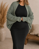 MONO B Open Front Dolman-Sleeved Shawl