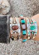 Must Have Multi Sterling Silver Stone Cuff-Cuffs-Rae Collective, Women's Online Fashion Boutique Located in Phoenix, Arizona (Scottsdale Area)
