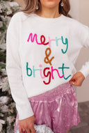 Merry & Bright Tinsel Christmas Sweater-Sweaters-Rae Collective, Women's Online Fashion Boutique Located in Phoenix, Arizona (Scottsdale Area)