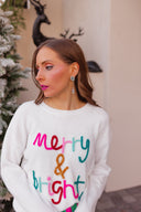 Merry & Bright Tinsel Christmas Sweater-Sweaters-Rae Collective, Women's Online Fashion Boutique Located in Phoenix, Arizona (Scottsdale Area)