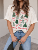 Merry Christmas Tree & Bow T-Shirt