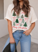 Merry Christmas Tree & Bow T-Shirt