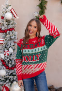 Merry & Jolly Holiday Tinsel Sweater-Sweaters-Krush Kandy, Women's Online Fashion Boutique Located in Phoenix, Arizona (Scottsdale Area)