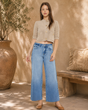 Mid Rise Wide Leg