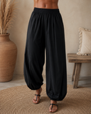 Midnight Breeze Cotton Wide Leg Pants
