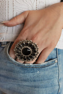 Midnight Eclipse Statement Ring S.No 2 - NATIVE AMERICAN MADE