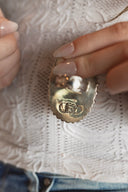 Midnight Onyx Halo Statement Ring S.No 14 - NATIVE AMERICAN MADE