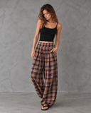 Wrenley Vintage Plaid Balloon Silhouette Pants