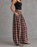 Wrenley Vintage Plaid Balloon Silhouette Pants