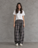 Wrenley Vintage Plaid Balloon Silhouette Pants