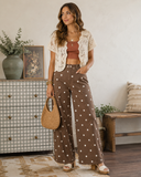 Mocha Dottie Barrel Jeans