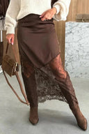 Mocha Lace Whisper Maxi Skirt