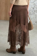 Mocha Lace Whisper Maxi Skirt