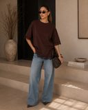 Mocha Mood Oversized Tee
