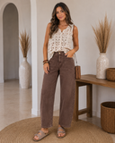 Mocha Trail Barrel Jeans