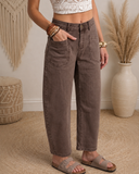 Mocha Trail Barrel Jeans