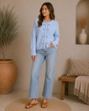 Mon Cherie Knit Bow-Front Cardigan