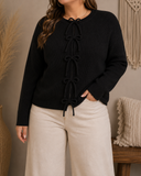 Mon Cherie Knit Bow-Front Cardigan