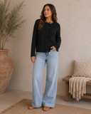 Mon Cherie Knit Bow-Front Cardigan