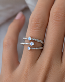 Moon Kiss Wrap Opal Ring
