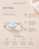 Moonbeam Blossom Opal Ring