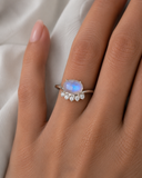 Moonbeam Blossom Opal Ring