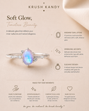 Moonlit Petal Opal Ring