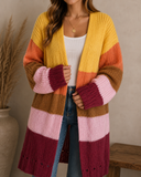 Multi Striped Sweater Cardigan