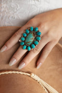 Desert Halo Turquoise Statement Ring S.No 45