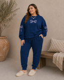Navy Bow Sweatshirt