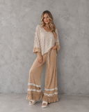 Willow Whimsy Stripe Ruffle Pant Set