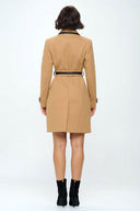 Faux Leather Belted Wool Coat-Coats-Krush Kandy, Women's Online Fashion Boutique Located in Phoenix, Arizona (Scottsdale Area)
