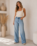 Nova Low Slung Baggy Wide Leg Jeans - Medium