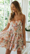 Dreamy Floral Mini Dress-Dresses-Krush Kandy, Women's Online Fashion Boutique Located in Phoenix, Arizona (Scottsdale Area)