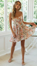 Dreamy Floral Mini Dress-Dresses-Krush Kandy, Women's Online Fashion Boutique Located in Phoenix, Arizona (Scottsdale Area)