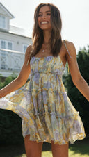 Dreamy Floral Mini Dress-Dresses-Krush Kandy, Women's Online Fashion Boutique Located in Phoenix, Arizona (Scottsdale Area)