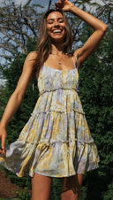 Dreamy Floral Mini Dress-Dresses-Krush Kandy, Women's Online Fashion Boutique Located in Phoenix, Arizona (Scottsdale Area)