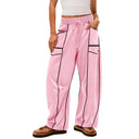 Luxe Contrast Stitching Wide Leg Pants-Pants-Krush Kandy, Women's Online Fashion Boutique Located in Phoenix, Arizona (Scottsdale Area)