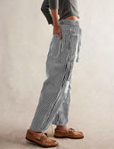 Easy Days Patchwork Railroad Striped Pants-Pants-Krush Kandy, Women's Online Fashion Boutique Located in Phoenix, Arizona (Scottsdale Area)