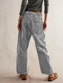 Easy Days Patchwork Railroad Striped Pants-Pants-Krush Kandy, Women's Online Fashion Boutique Located in Phoenix, Arizona (Scottsdale Area)