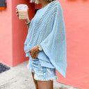 Cozy Chic Open Knit Sweater-Tops-Krush Kandy, Women's Online Fashion Boutique Located in Phoenix, Arizona (Scottsdale Area)