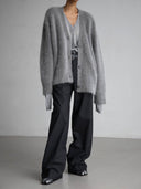 Luxe Soft Fuzzy Button Cardigan-Cardigans-Krush Kandy, Women's Online Fashion Boutique Located in Phoenix, Arizona (Scottsdale Area)