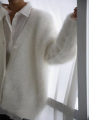 Luxe Soft Fuzzy Button Cardigan-Cardigans-Krush Kandy, Women's Online Fashion Boutique Located in Phoenix, Arizona (Scottsdale Area)