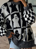 Check Me Boo Ghost Sweater-Sweater-Krush Kandy, Women's Online Fashion Boutique Located in Phoenix, Arizona (Scottsdale Area)