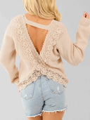 Long Sleeve Cutout Sweater-Sweaters-Krush Kandy, Women's Online Fashion Boutique Located in Phoenix, Arizona (Scottsdale Area)