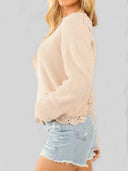 Long Sleeve Cutout Sweater-Sweaters-Krush Kandy, Women's Online Fashion Boutique Located in Phoenix, Arizona (Scottsdale Area)